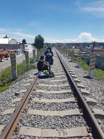 Team members from Benemérita Universidad Autónoma de Puebla are conducting the ForMOVe survey with migrants in Apizaco, Tlaxcala.